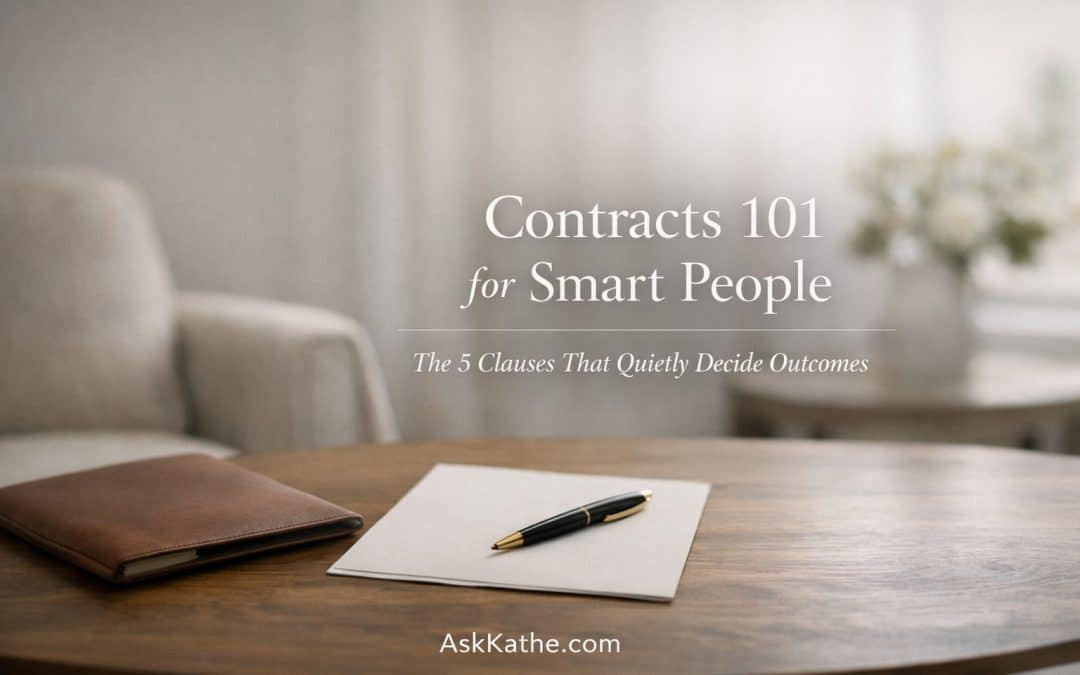Contracts 101 for Smart People: The 5 Clauses That Quietly Decide Outcomes