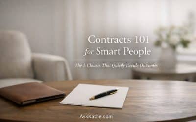 Contracts 101 for Smart People: The 5 Clauses That Quietly Decide Outcomes